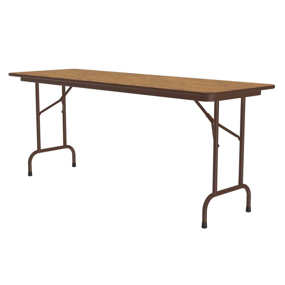 Correll 72" Rectangular Folding Table w/ Medium Oak Plywood Top, 29"H (PC2472P-06)