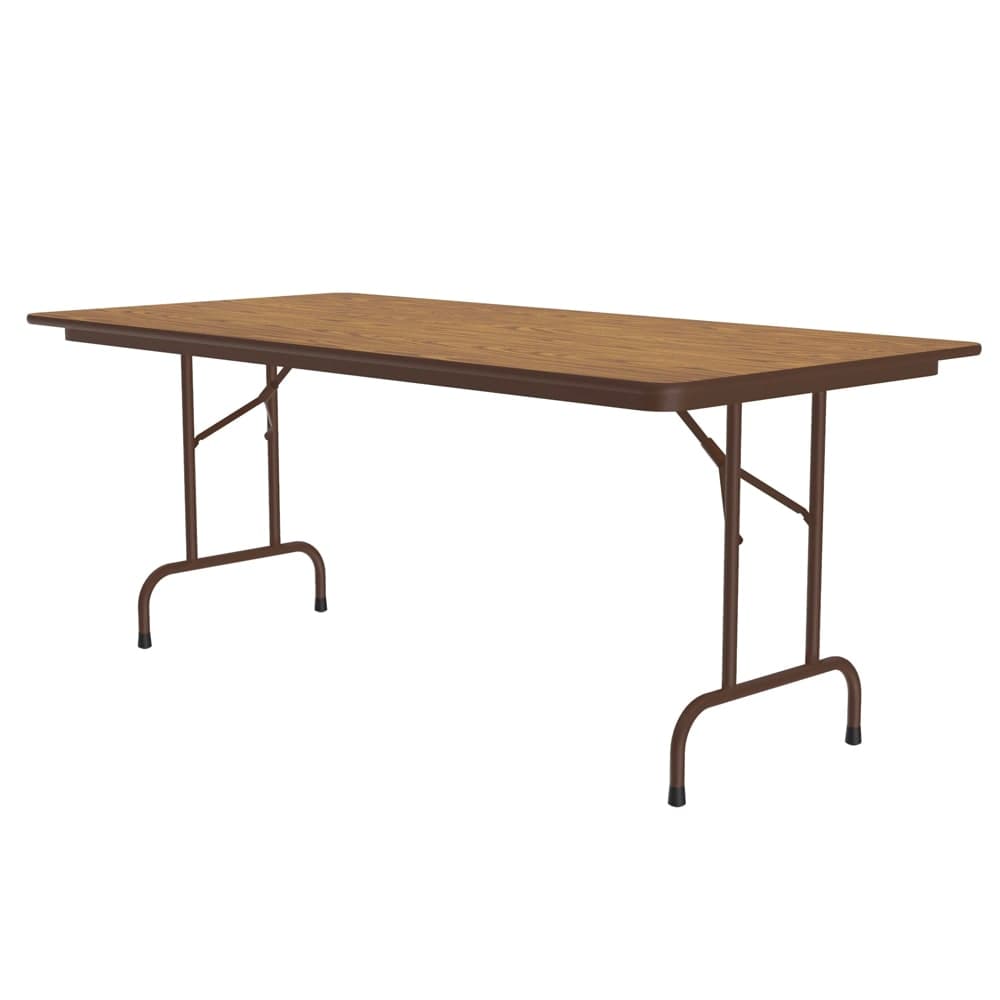 Correll 72" Rectangular Folding Table w/ Medium Oak Plywood Top, 29"H (PC3672P-06)