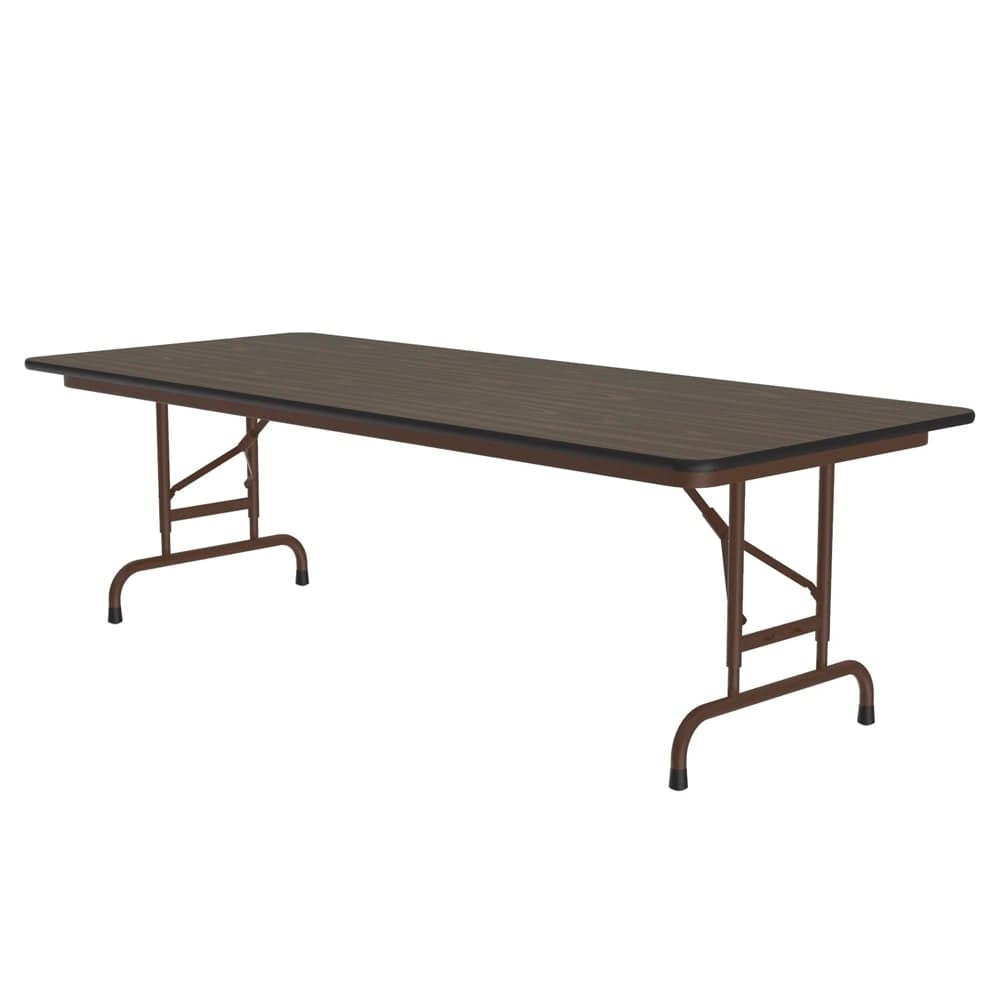 Correll 96" Rectangular Folding Table w/ Walnut Plywood Top, 32"H (PCA3096P-01)