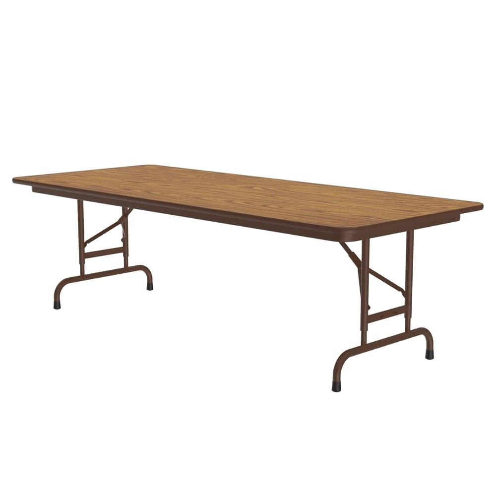 Correll 96" Rectangular Folding Table w/ Medium Oak Plywood Top, 32"H (PCA3096P-06)