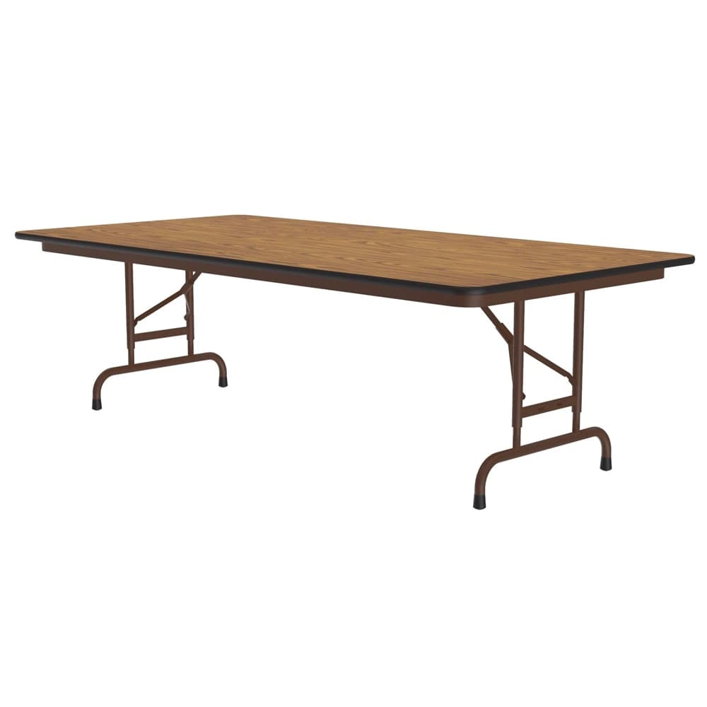 Correll 72" Rectangular Folding Table w/ Medium Oak Plywood Top, 32"H (PCA3672P-06)