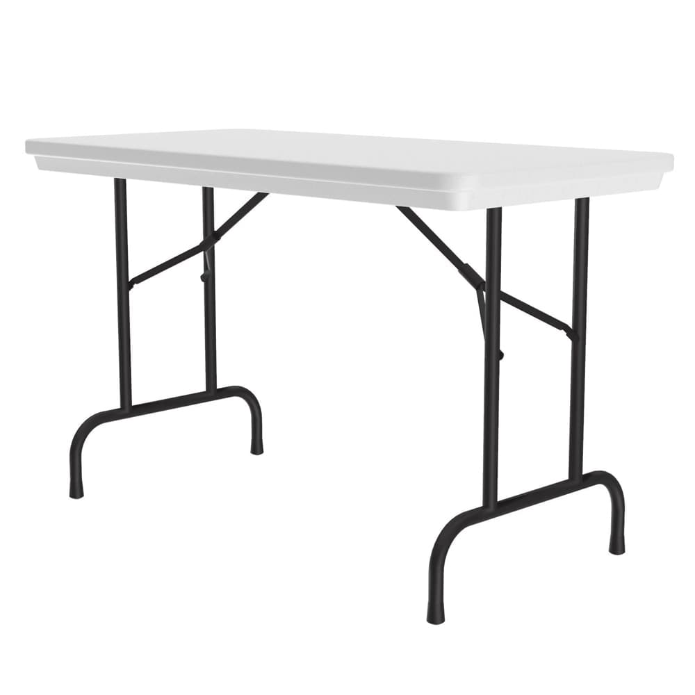 Correll 48" R-Series Rectangular Folding Table w/ Gray Granite Plastic Top, 29"H (R2448-23)