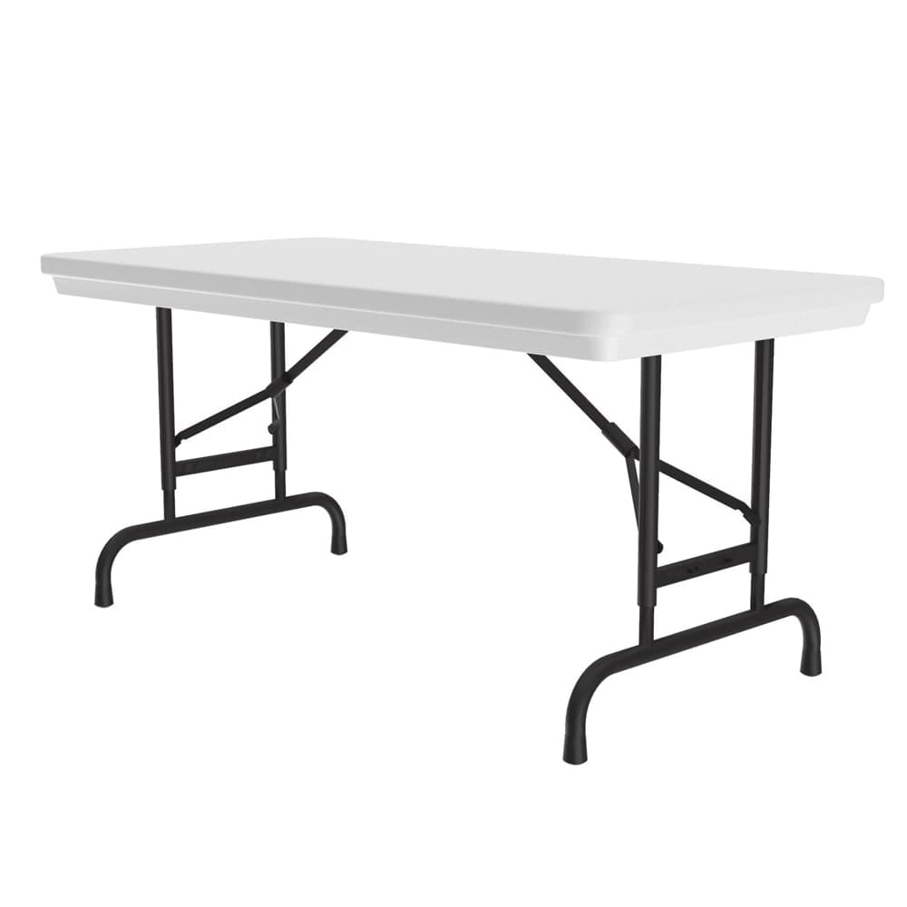 Correll 48" R-Series Rectangular Folding Table w/ Gray Granite Plastic Top, 32"H (RA2448-23)