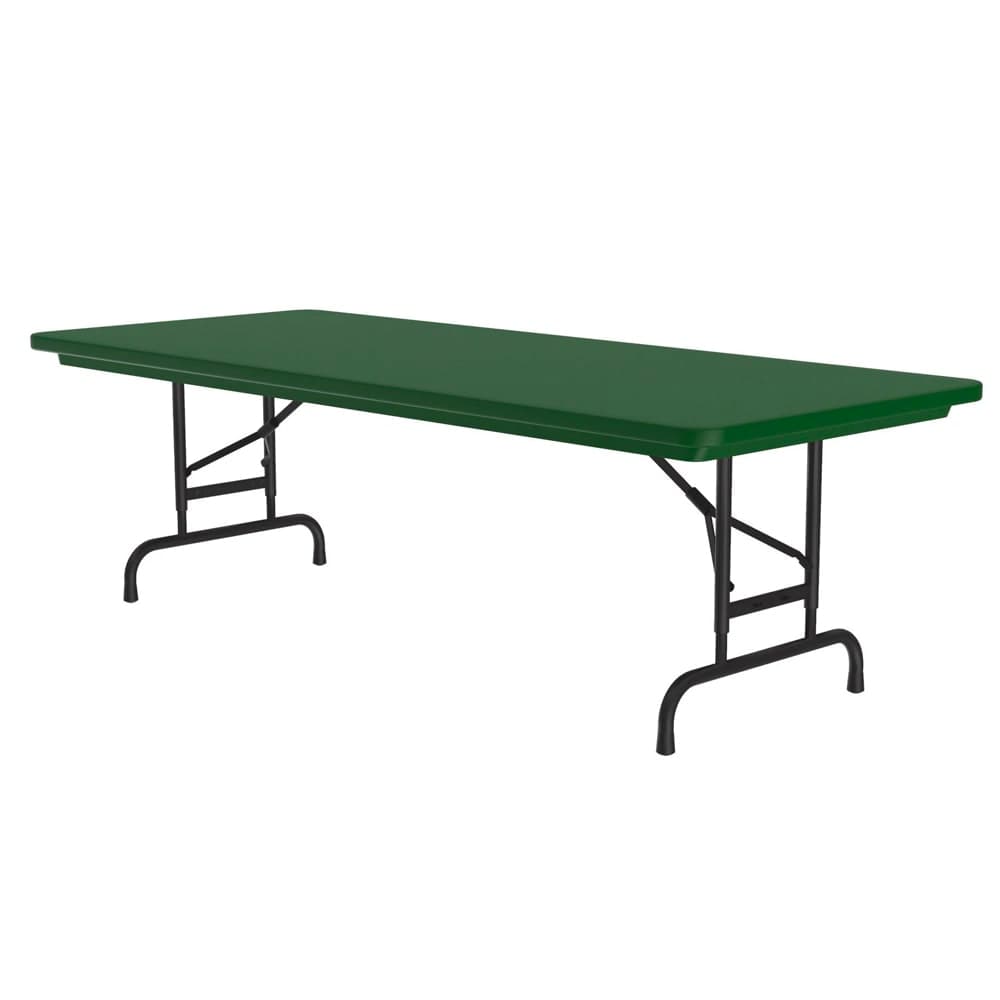 Correll 60" R-Series Rectangular Folding Table w/ Green Plastic Top, 32"H (RA3060-29)