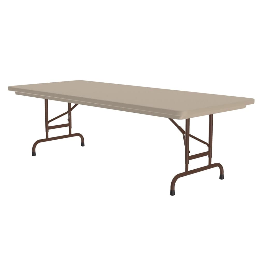 Correll 72" R-Series Rectangular Folding Table w/ Mocha Granite Plastic Top, 32"H (RA3072-24)