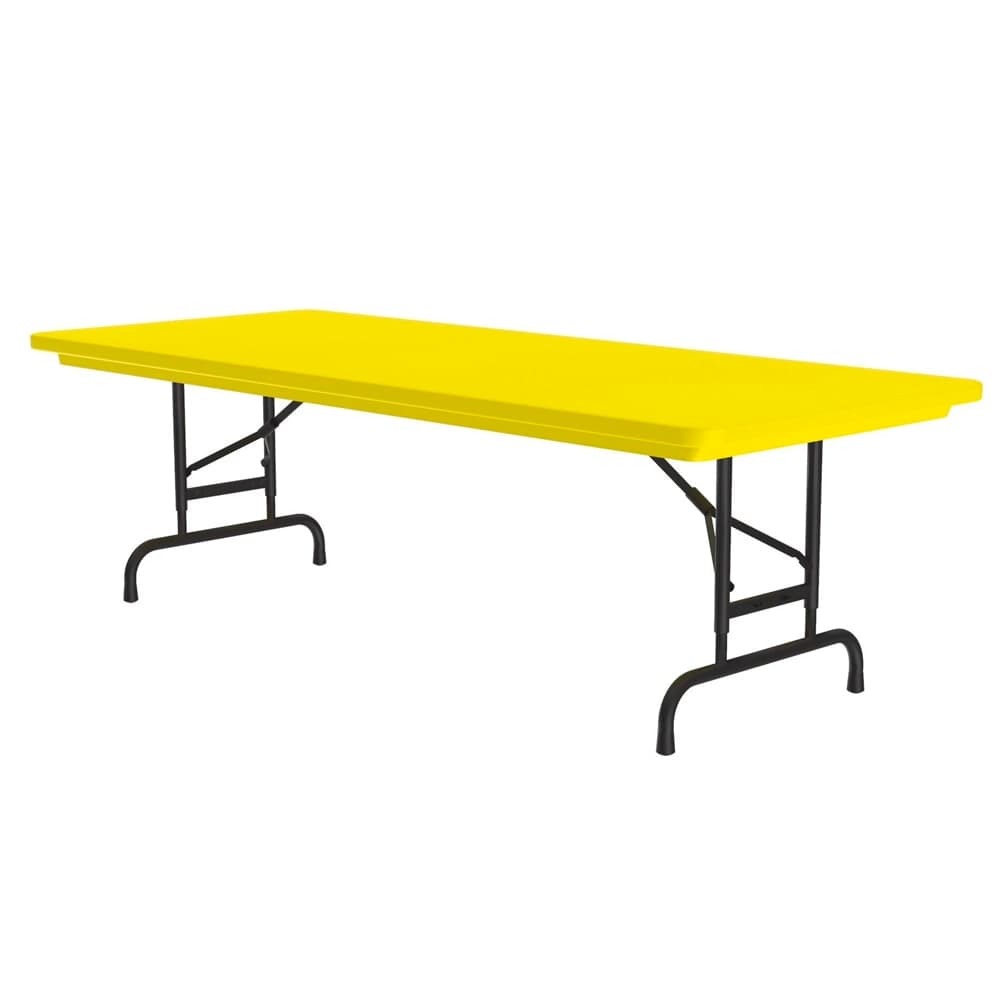 Correll 72" R-Series Rectangular Folding Table w/ Yellow Plastic Top, 32"H (RA3072-28)