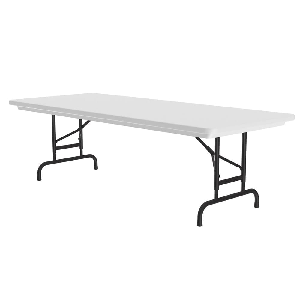 Correll 96" R-Series Rectangular Folding Table w/ Gray Granite Plastic Top, 32"H (RA3096-23)