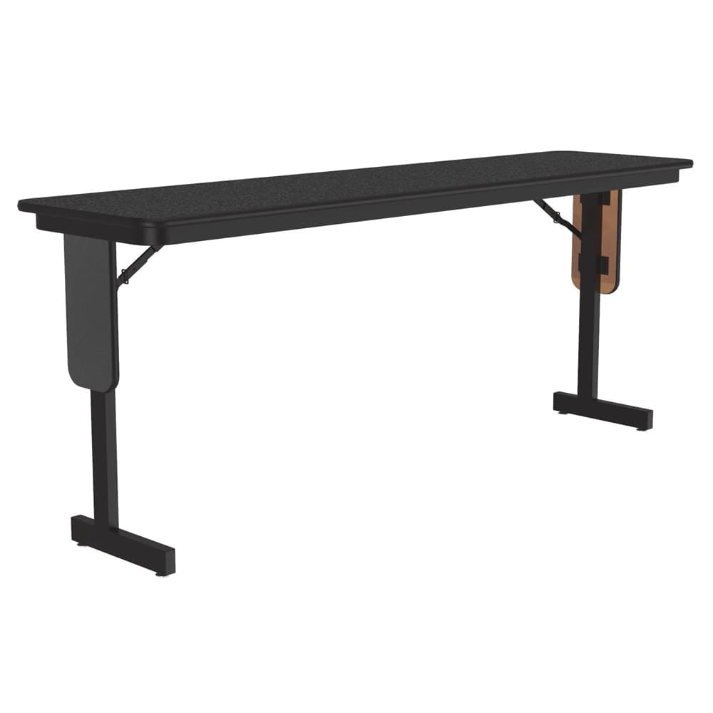 Correll 96" Rectangular Folding Seminar Table w/ Black Granite Laminate Top, 29"H (SP1896PX-07)