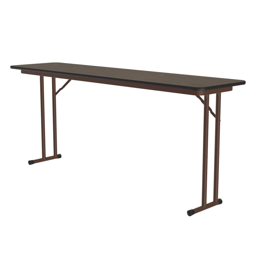 Correll 60" Rectangular Folding Seminar Table w/ Walnut Top, 29"H (ST1860PX-01)
