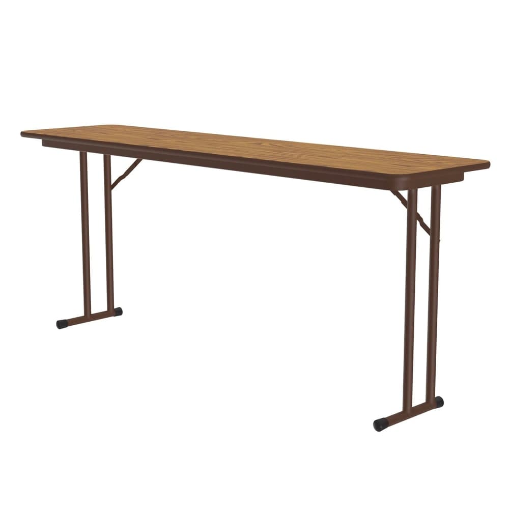 Correll 72" Rectangular Folding Seminar Table w/ Oak Top, 29"H (ST1872PX-06)