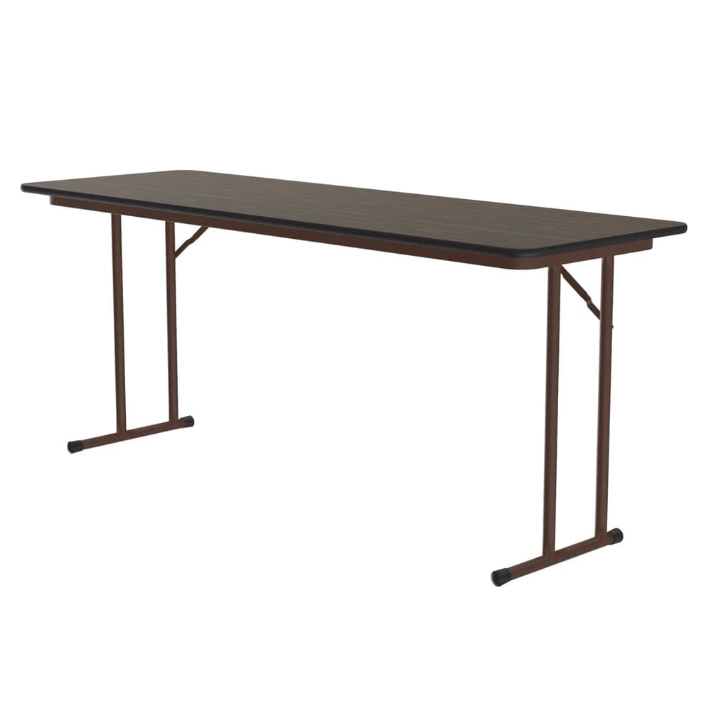 Correll 60" Rectangular Folding Seminar Table w/ Walnut Top, 29"H (ST2460PX-01)
