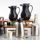 Tablecraft 100110 5 3/4" Unwrapped Cocktail Straws - Paper, Black Striped thumbnail 2