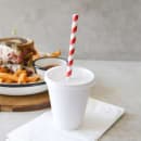 Tablecraft 100125 7 3/4" Wrapped Straws - Paper, Red Striped thumbnail 15