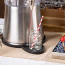 Tablecraft 100125 7 3/4" Wrapped Straws - Paper, Red Striped thumbnail 2