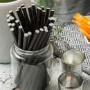 Tablecraft 100132 7 3/4" Unwrapped Straws - Paper, Black thumbnail 2