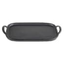 Tablecraft 10047 Melamine Serving Tray w/ Handles - 12 1/4" x 8", Faux Cast Iron thumbnail 2