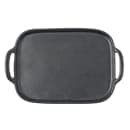 Tablecraft 10047 Melamine Serving Tray w/ Handles - 12 1/4" x 8", Faux Cast Iron thumbnail 4