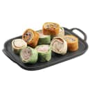 Tablecraft 10047 Melamine Serving Tray w/ Handles - 12 1/4" x 8", Faux Cast Iron thumbnail 6