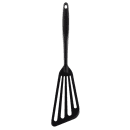 Tablecraft 10053 13 3/4" Fish Turner w/ Silicone Handle & Silicone Coated Blade - Black thumbnail 2