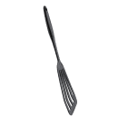 Tablecraft 10053 13 3/4" Fish Turner w/ Silicone Handle & Silicone Coated Blade - Black thumbnail 3