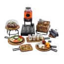 Tablecraft 10086 13" Round Rotating Cake Stand - 6"H, Acacia Wood/Metal thumbnail 3