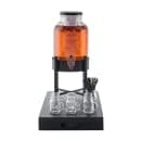 Tablecraft 10090 Industrial Collection™ 2 Gallon Round Glass Beverage Dispenser w/ Ice Core & Infuser - Clear thumbnail 12