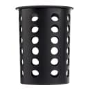 Tablecraft 1010401 4 3/8" Round Flatware Cylinder - 5 1/2"H, Polypropylene, Black thumbnail 2