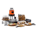 Tablecraft 10262 8 1/2" Square Base for Beverage Dispenser - Metal, Black thumbnail 5