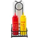 Tablecraft 10263 2 Compartment Rectangular Condiment Caddy - Steel, Black thumbnail 14