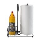 Tablecraft 10263 2 Compartment Rectangular Condiment Caddy - Steel, Black thumbnail 5