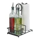 Tablecraft 10263 2 Compartment Rectangular Condiment Caddy - Steel, Black thumbnail 6