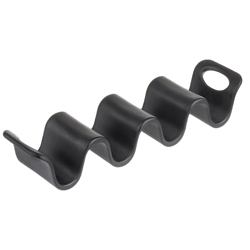 Tablecraft 10279BK Taco Holder - Holds 3 to 4 Tacos, Melamine, Black