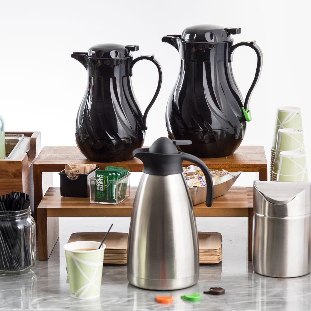 Tablecraft 10309 Rectangular Sugar Caddy - Plastic, Black