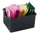 Tablecraft 10309 Rectangular Sugar Caddy - Plastic, Black thumbnail 3