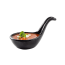 Tablecraft 10317BK 3 3/4" Melamine Mini Spoon, Black thumbnail 3