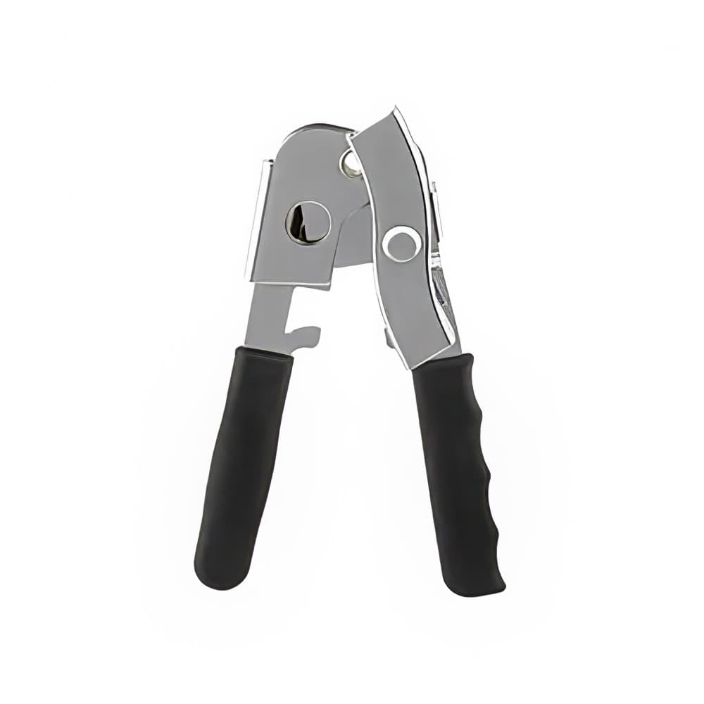 Tablecraft 10444BK 3 3/4" Chrome Plated Manual Can Opener, Black