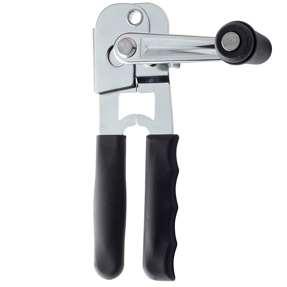 Tablecraft 10518BK Manual Crank Style Can Opener - Chrome Plated, Black