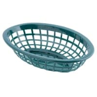 Tablecraft 1071BK Oval Side Order Basket - 8" x 5 1/4" x 2", Polyethylene, Black thumbnail 5