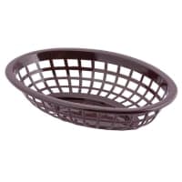 Tablecraft 1071BK Oval Side Order Basket - 8" x 5 1/4" x 2", Polyethylene, Black thumbnail 7