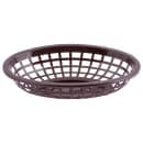 Tablecraft 1071BR Oval Side Order Basket - 8" x 5 1/4" x 2", Polyethylene, Brown thumbnail 2