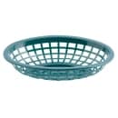 Tablecraft 1071FG Oval Side Order Basket - 8" x 5 1/4" x 2", Polyethylene, Forest Green thumbnail 2