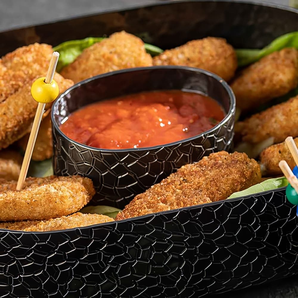 Tablecraft 10738 Oval Sugar Caddy - Aluminum, Black