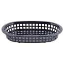 Tablecraft 1073BK Platter Basket - 9 1/4" x 6 " x 1 1/2", Polypropylene, Oval, Black thumbnail 2