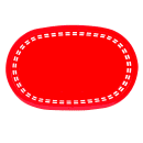 Tablecraft 1073R Platter Basket - 9 1/4" x 6 " x 1 1/2", Polypropylene, Oval, Red thumbnail 4