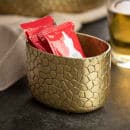 Tablecraft 10742 Oval Sugar Caddy - Aluminum, Gold thumbnail 3