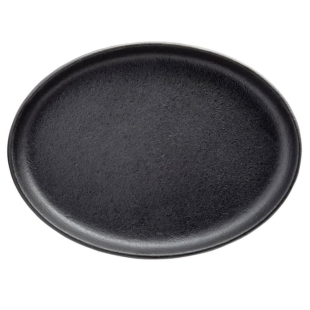 Tablecraft 10746 Oval Sizzle Platter - 9 1/4" x 6 7/8", Cast Iron