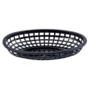 Tablecraft 1074BK Classic Basket - 9 1/4" x 6 " x 1 3/4", Polyethylene, Oval, Black thumbnail 2