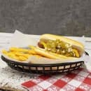 Tablecraft 1074BK Classic Basket - 9 1/4" x 6 " x 1 3/4", Polyethylene, Oval, Black thumbnail 6