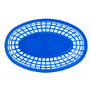 Tablecraft 1074BL Classic Oval Basket - 9 1/4" x 6 " x 1 3/4", Polyethylene, Royal Blue thumbnail 4