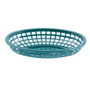 Tablecraft 1074FG Classic Basket - 9 1/4" x 6 " x 1 3/4", Polyethylene, Oval, Forest Green thumbnail 2